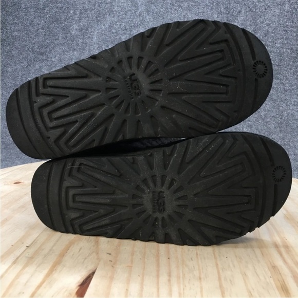 UGG classic cardy argyle knit black boot fold over Women Sz 7 Comfy - Picture 6 of 9